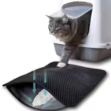 Large Double Layer Cat Litter Mat - Waterproof Non-Slip Washable