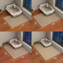 Large Double Layer Cat Litter Mat - Waterproof Non-Slip Washable